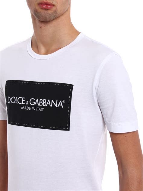 dolce gabbana men plate logo tshirt|d&g shirts men's.